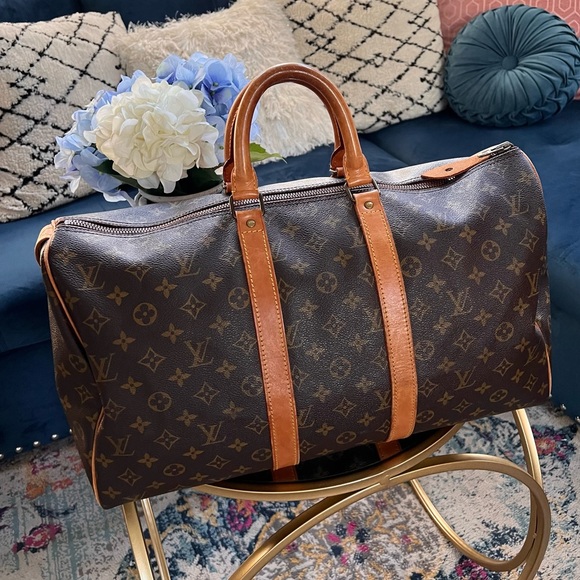 Louis Vuitton Handbags - Authentic Louis Vuitton Boston 45 Monogram Keepall Tote Bag